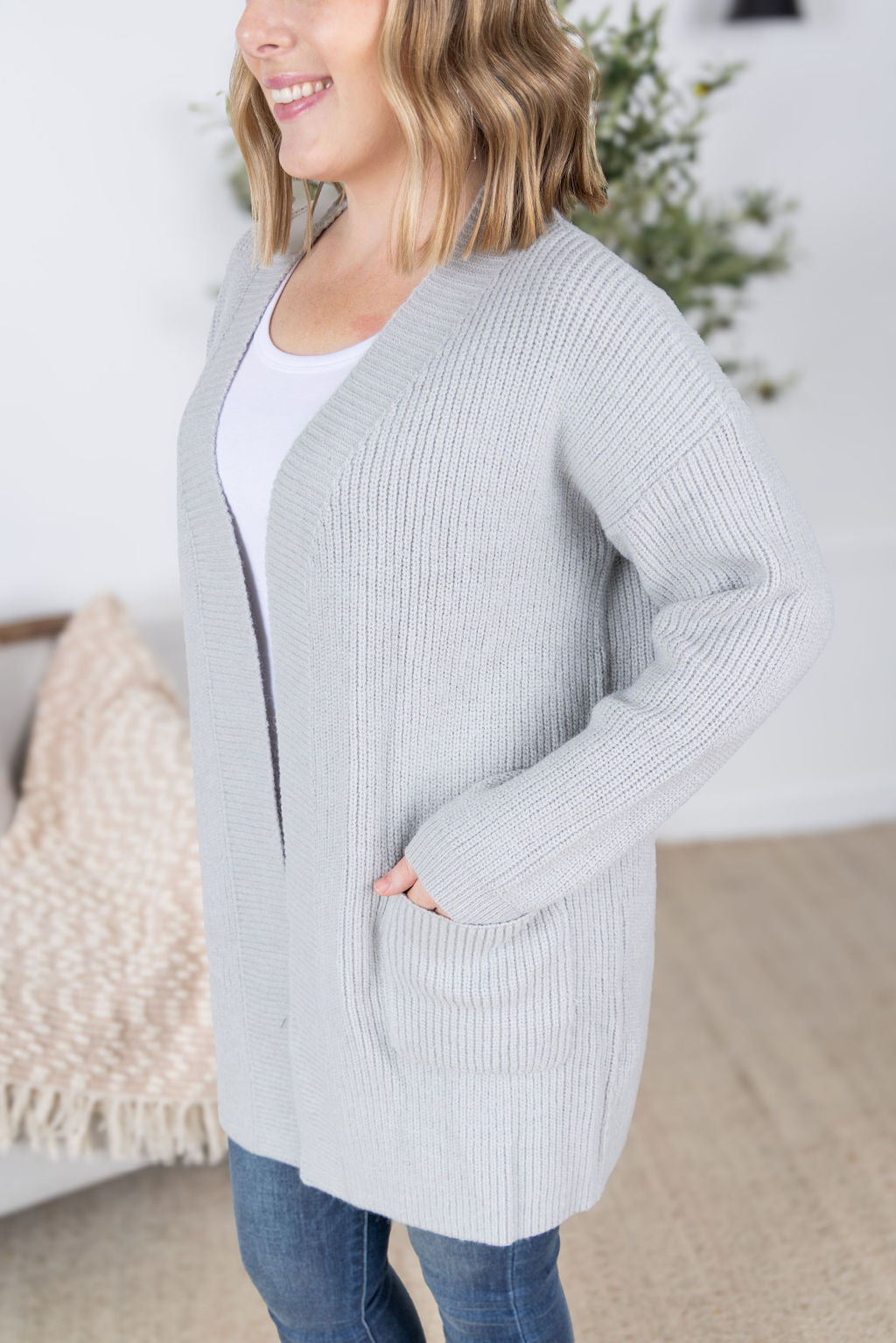 Layla Sweater Cardigan - Grey